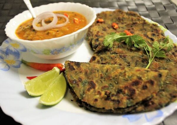 Meethi Saag Paratha